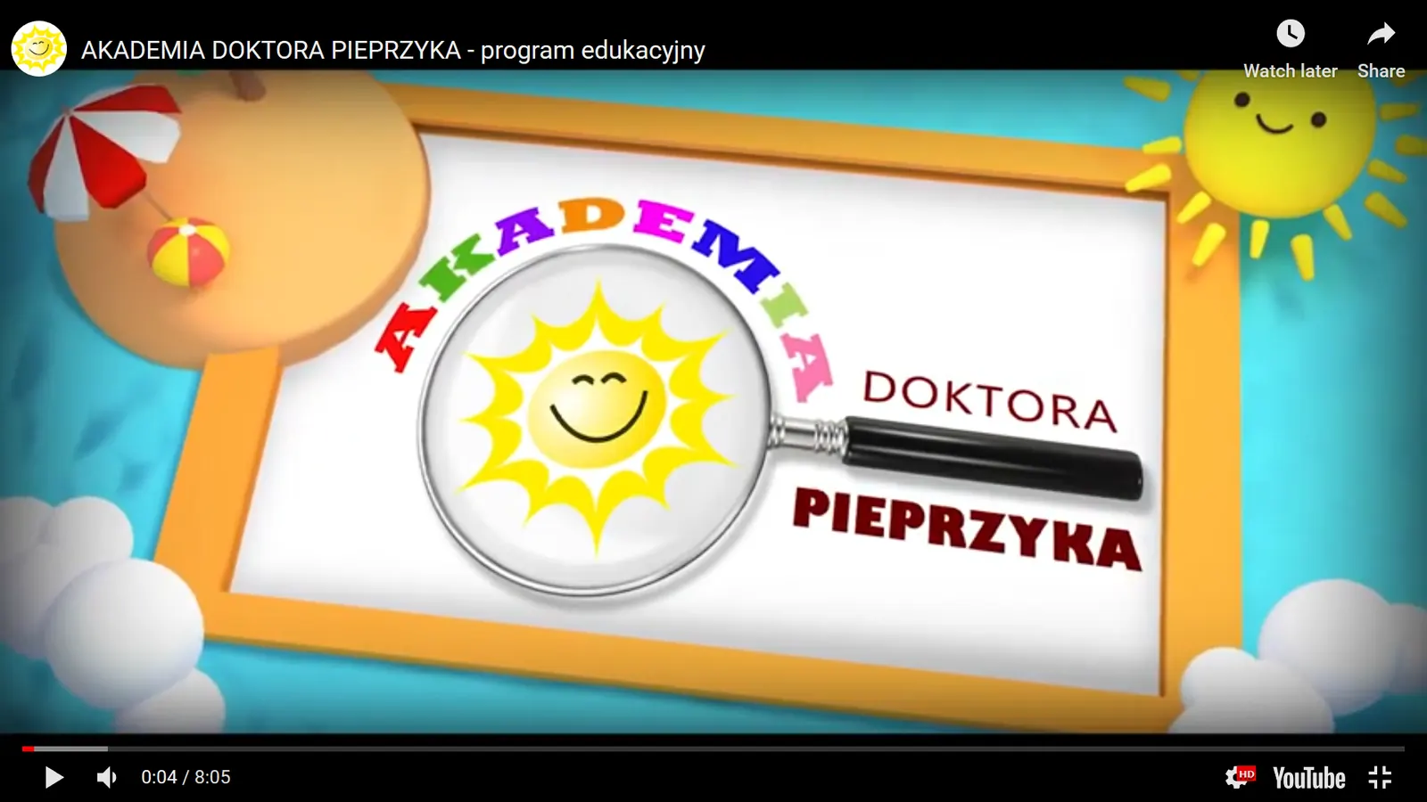 Akademia Doktora Pieprzyka czyli program edukacyjno-informacyjny dla najmłodszych